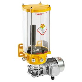   RAASM zsírzó szivattyú 230VAC motorral 1db dugattyúelem 8 literes tartály zsírszint jelzővel (vezérlés nélkül)