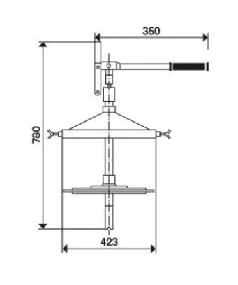 Zsíradagoló készlet hordókhoz 360-400 mm (50kg) alacsony nyomású, kézi